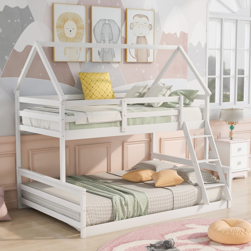 Godana Twin Over Full Solid Wood Standard Bunk Bed by Harper Orchard