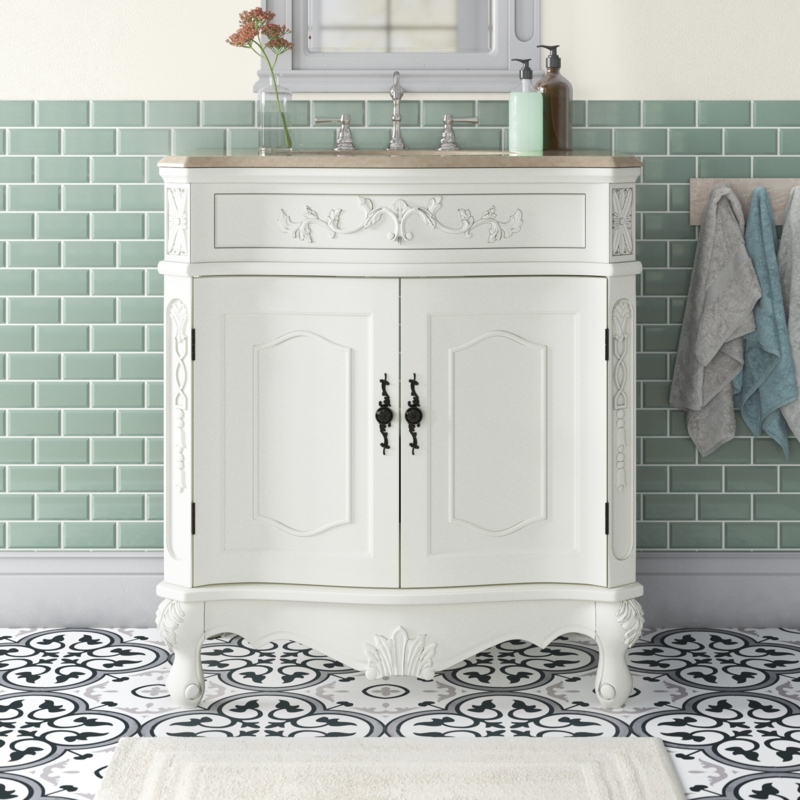 Gondola 32'' Single Bathroom Vanity with Marble Top