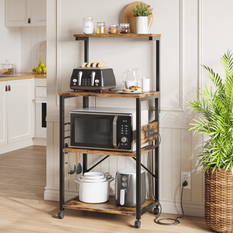 Gordon 23.6'' Steel Standard Baker's Rack with Microwave Compatibility