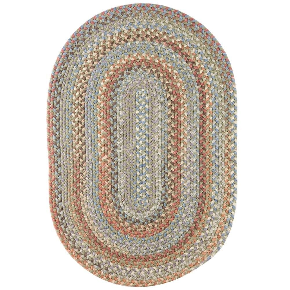 Greenwich Seaweed Multi 2 ft. x 4 ft. Oval Indoor Braided Area Rug