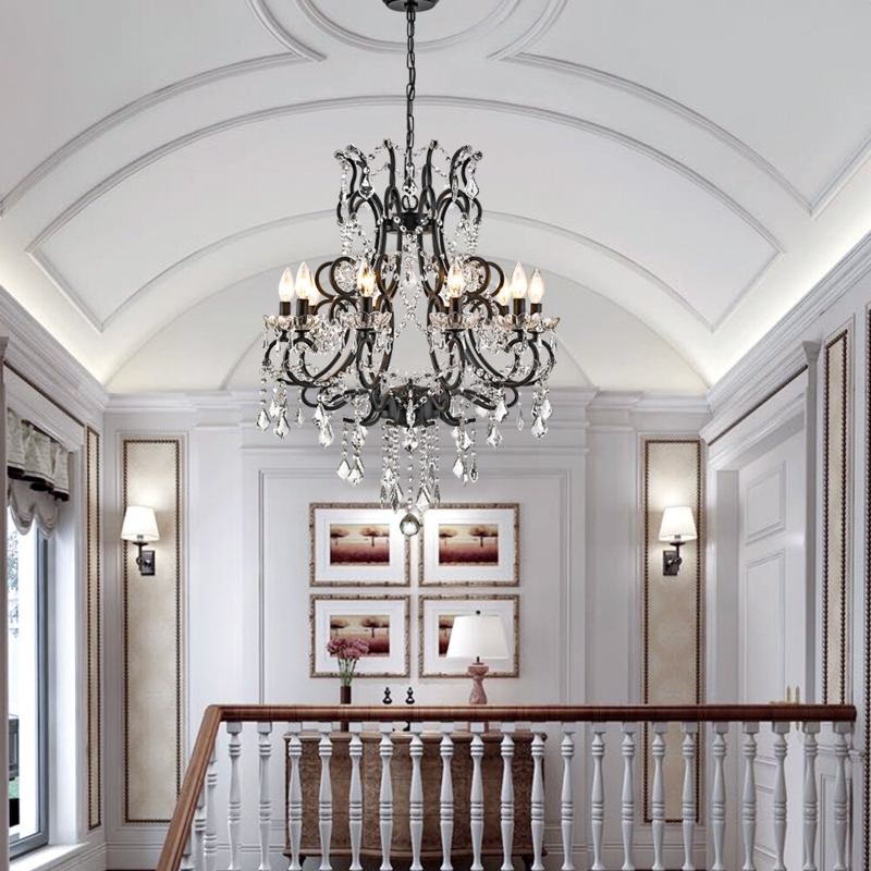 Grinstead 10 - Light Dimmable Chandelier with Crystal