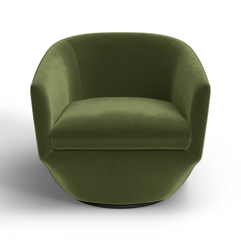 Haddie Upholstered Swivel Barrel Chair
