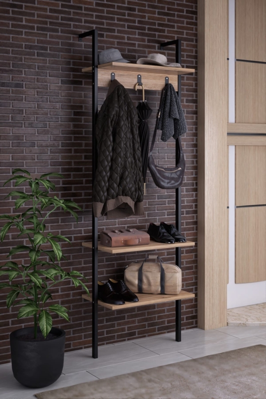 Hall Tree 21.3'' Wide with Shoe Storage
