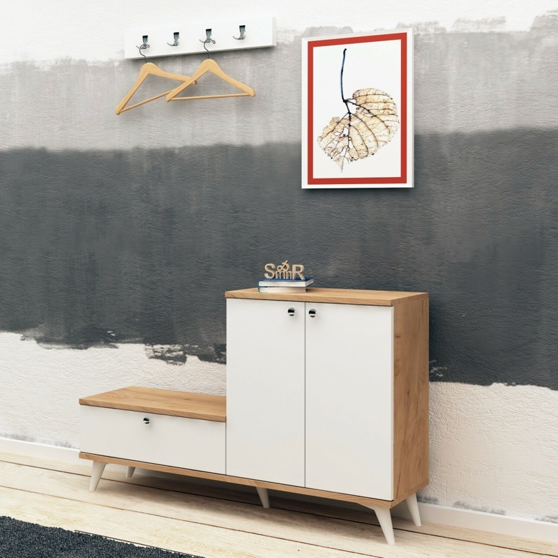 Hall Tree with Shoe Storage