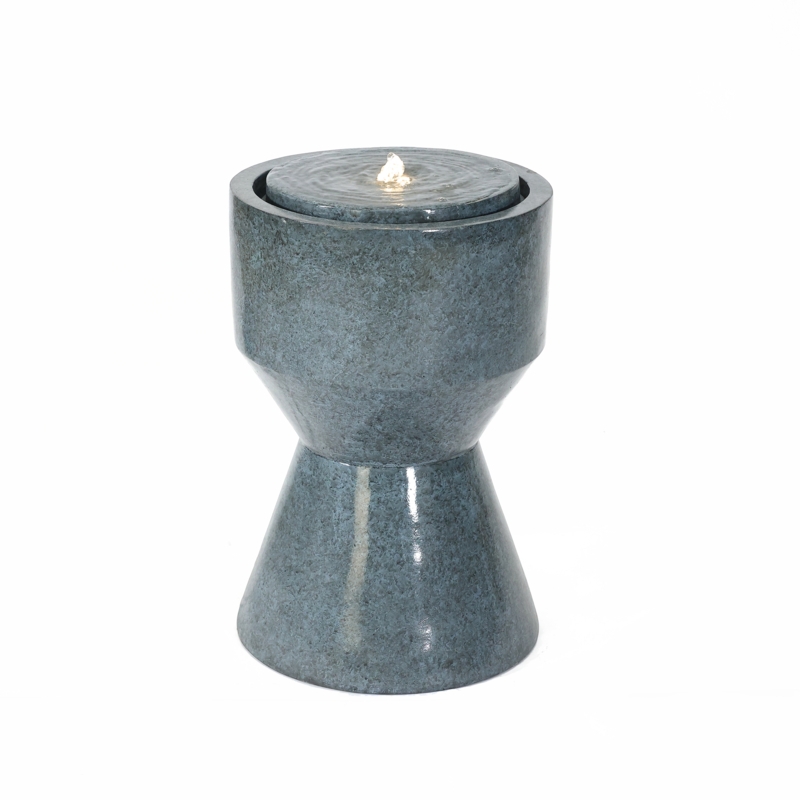 Hand Crafted Weather Resistant Floor Fountain with Light