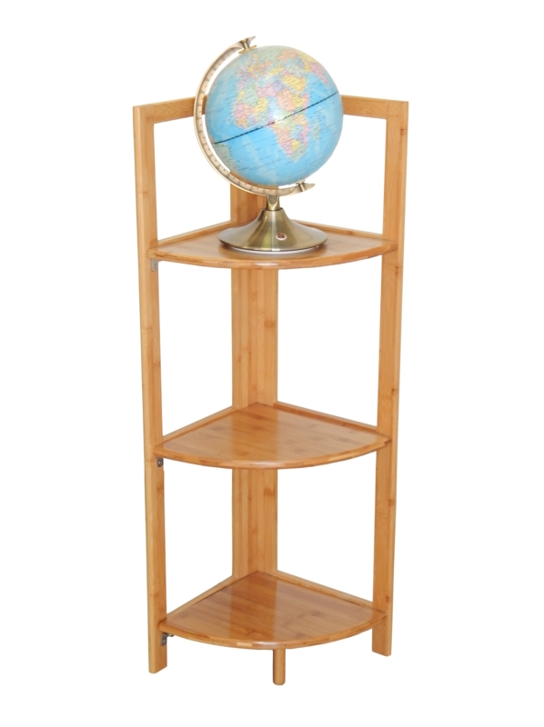 Harlem 31'' H x 16.5'' W Solid Bamboo Corner Bookcase