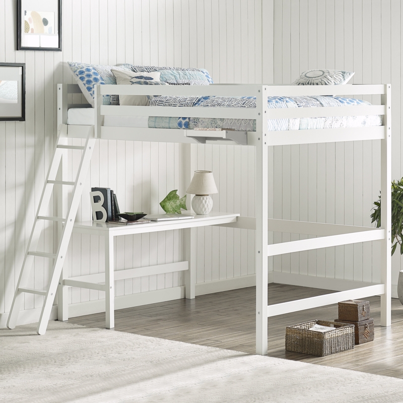 Harold Full Platform Loft Bed with Built-in-Desk