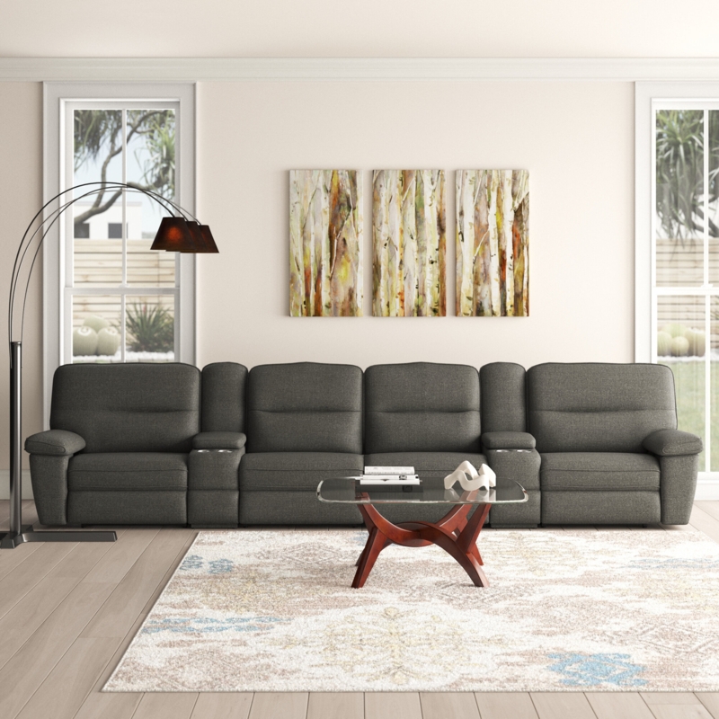 Hashlamoun 6 - Piece Upholstered Reclining Sectional