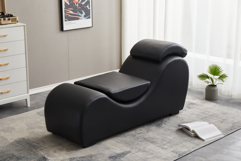 Hegyera Faux Leather Chaise Lounge