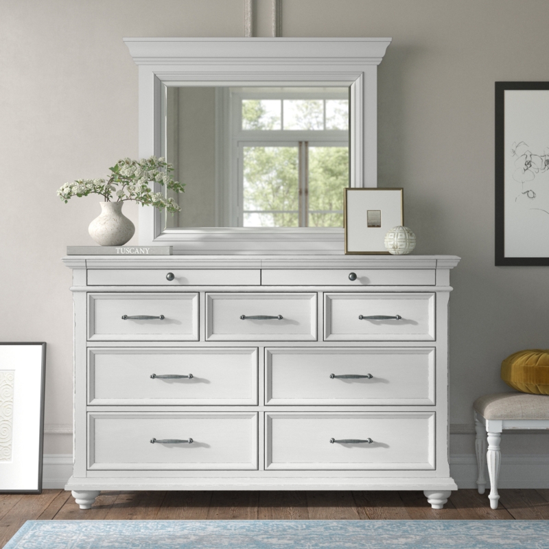 Henri 9 - Drawer Dresser with Mirror