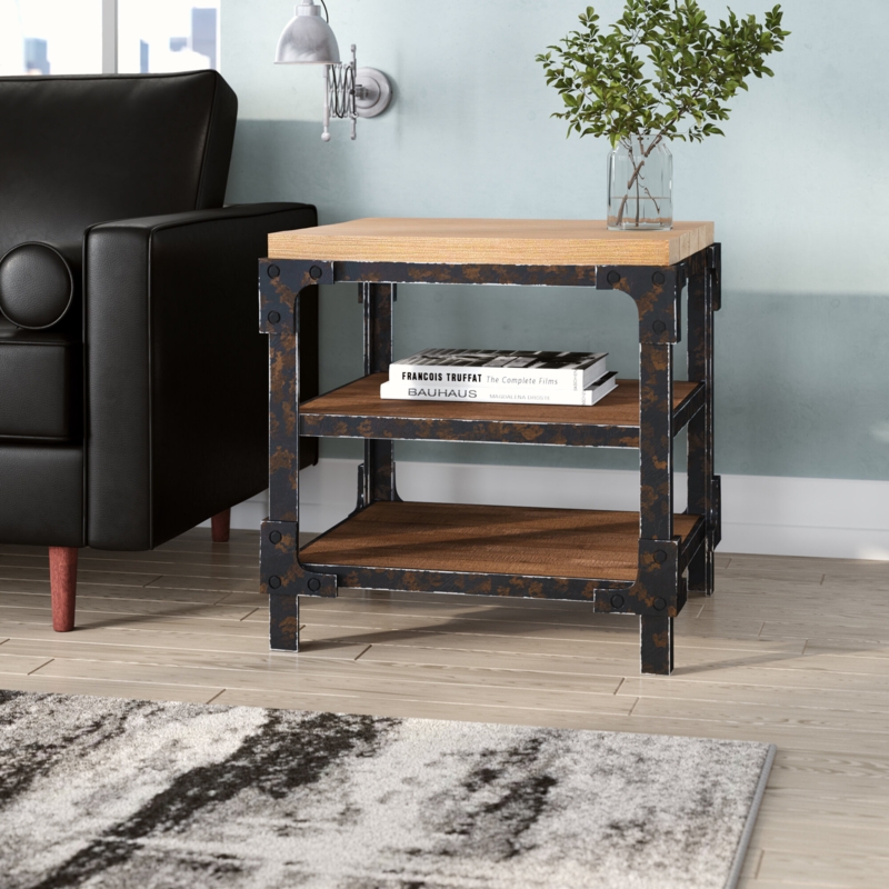 Hochstetler Solid Wood End Table with Storage