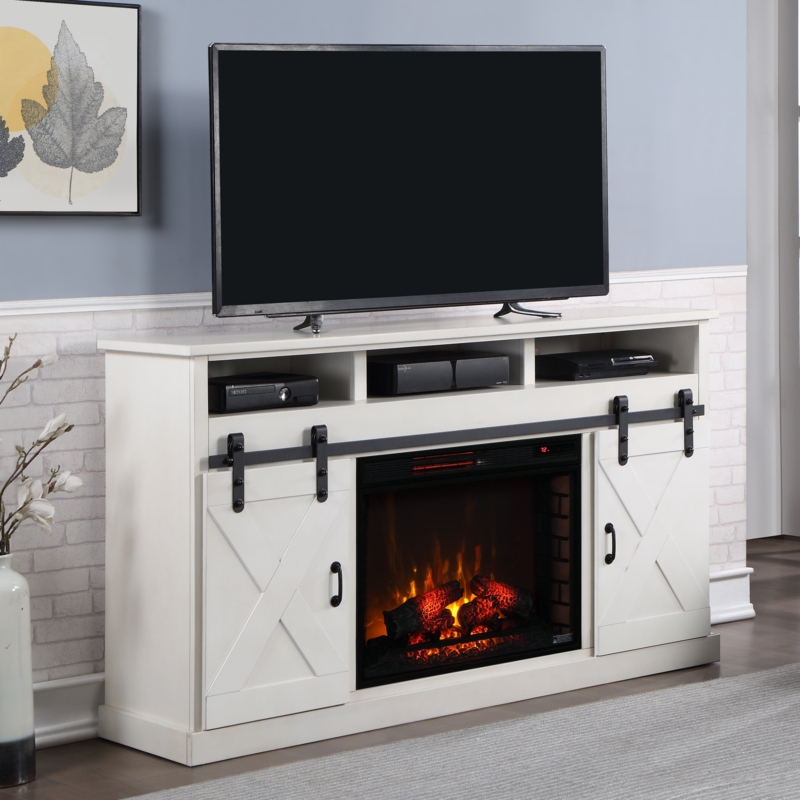 Hungerford 66" No Assembly Required Fireplace TV Stand, Holds TVs up to 75 in.