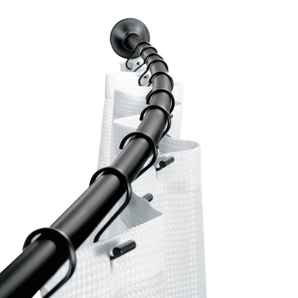 iDESIGN Curved Shower Curtain Rod Matte Black