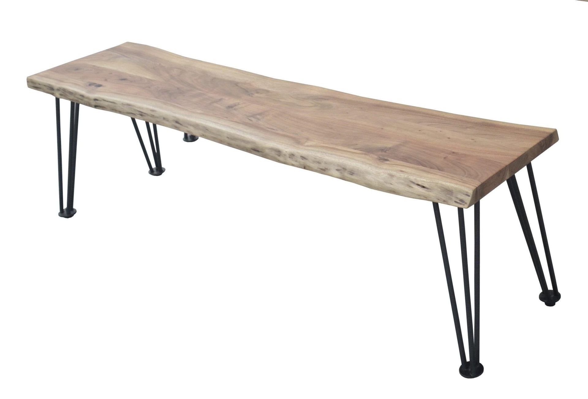 Industrial natural acacia dining bench 190913 Bench1
