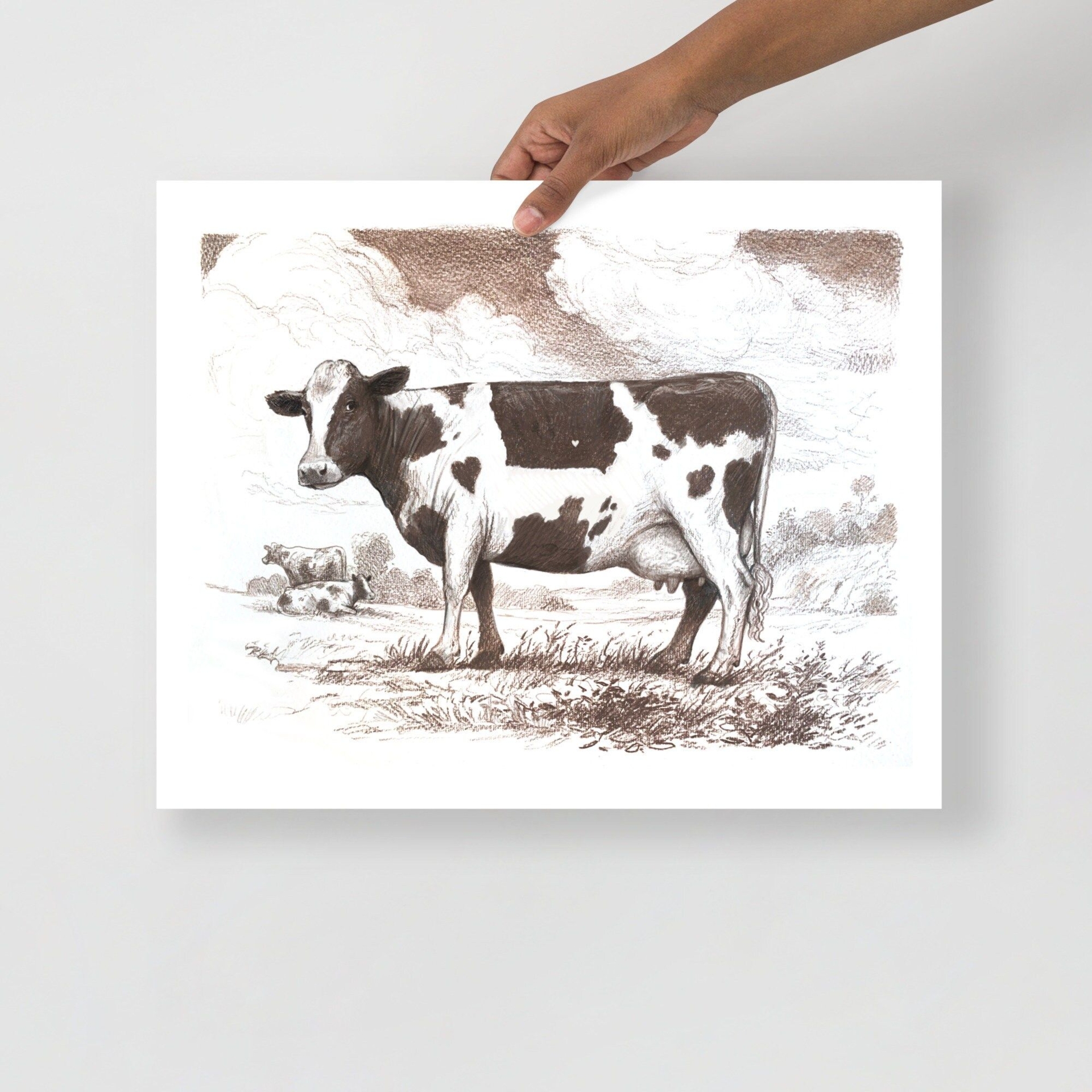 Iowa Holstein Art Print