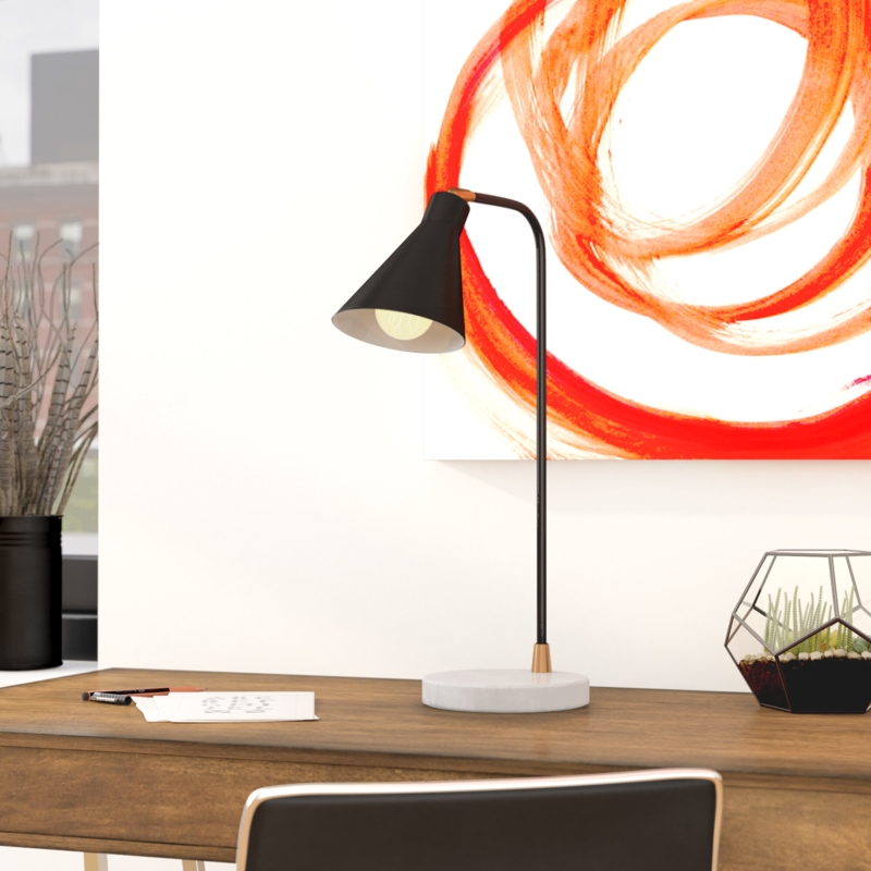 Iyla 21" Black/White Desk Lamp