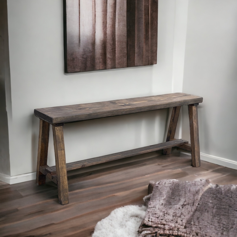 Jacarious Solid Wood Bench