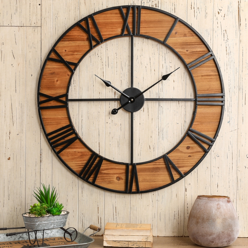 Jefferson Creek Wood Wall Clock