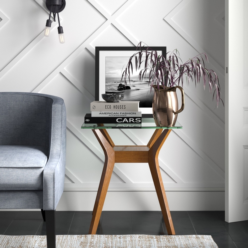 Jermarius Glass End Table with Storage