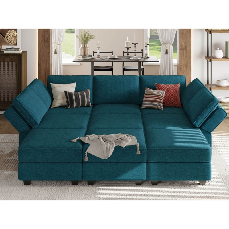 Jersi 9 - Piece Upholstered Reclining Sectional