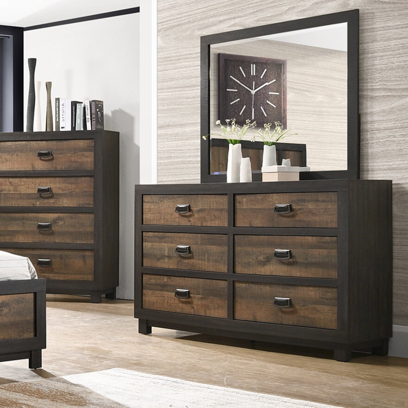 Jobe 6 - Drawer Dresser with Mirror