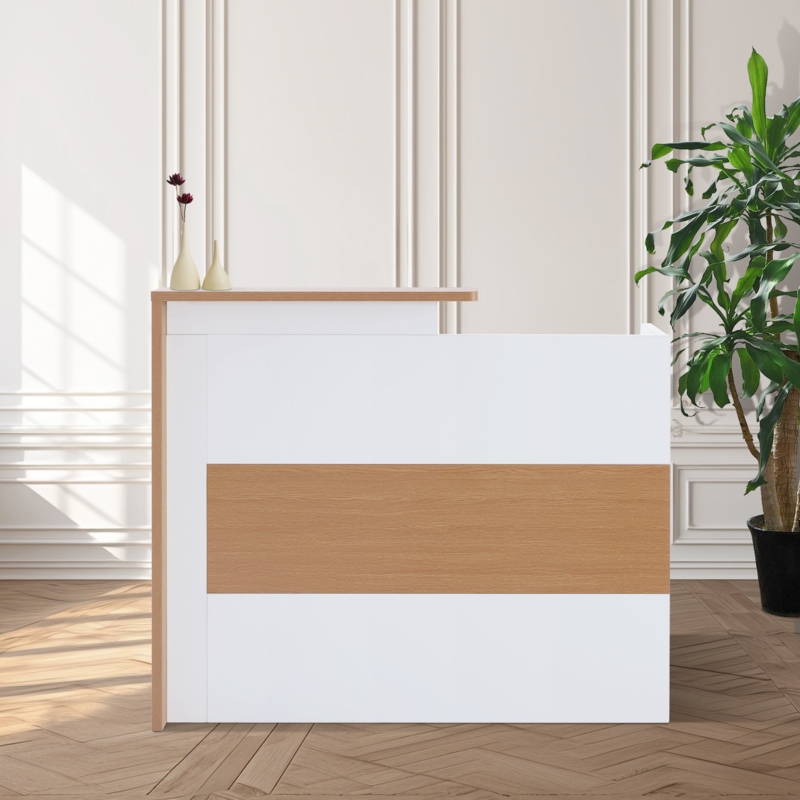 Juwuan Rectangular Manufactured Wood Reception Desk