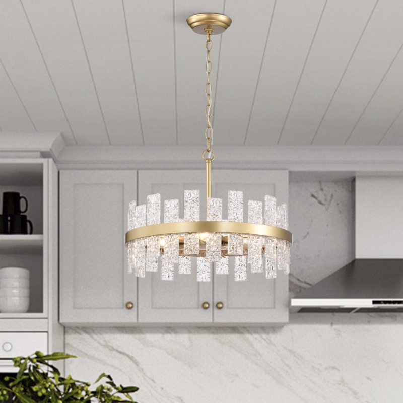 Kaan 6 - Light Dimmable Drum Chandelier
