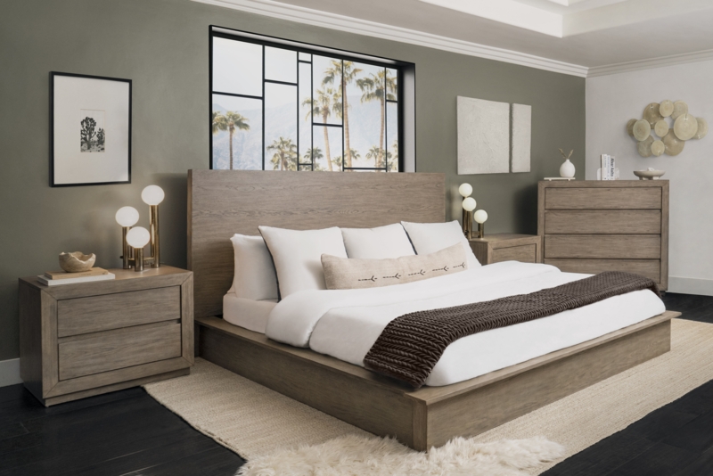 Kalise 4-Pc Weathered Gray Bedroom Set