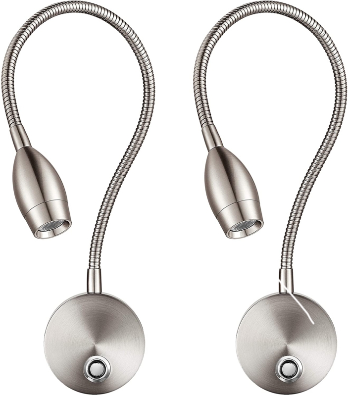 Kamra Aluminum LED Plug-in Wall Sconce (Set of 2)