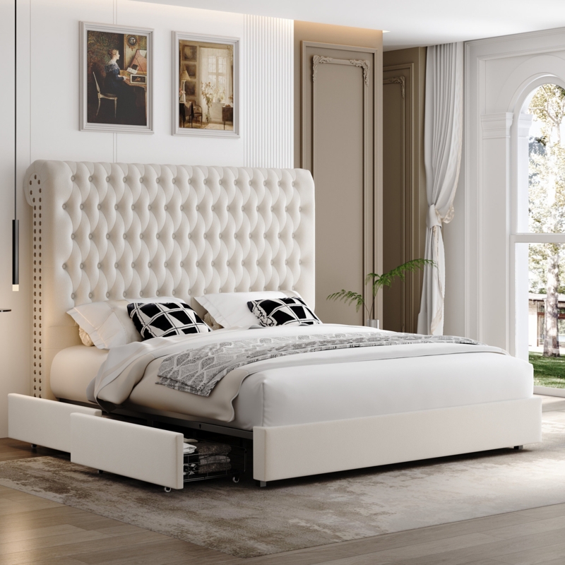 Kanisha Upholstered Platform Storage Bed