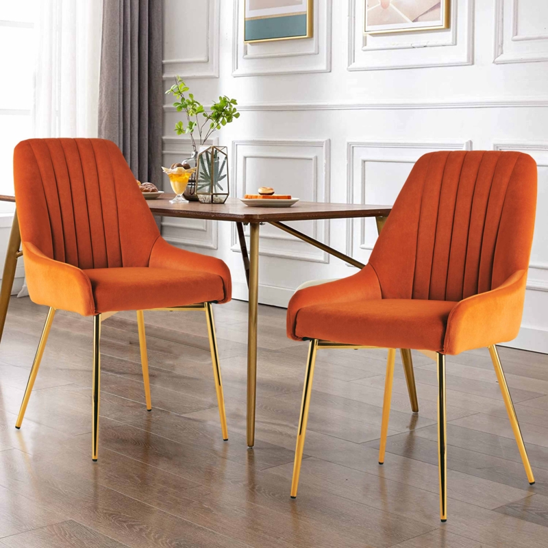 Kataleah Tufted Velvet Side Dining Chairs
