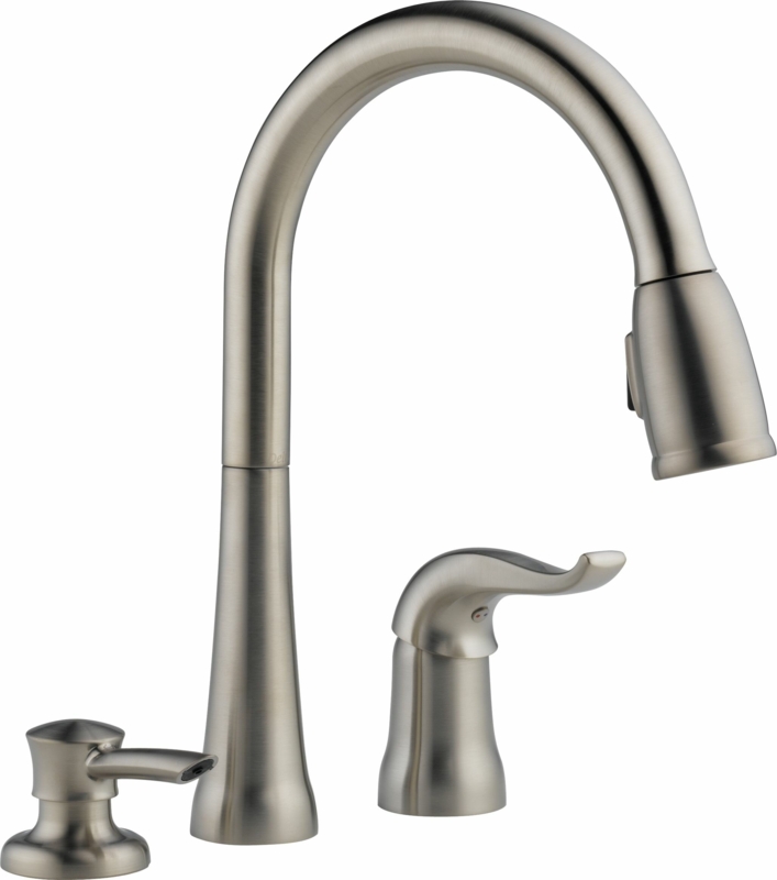 Kate Pull Down Sprayer Kitchen Sink Faucet with Matching Soap Dispenser