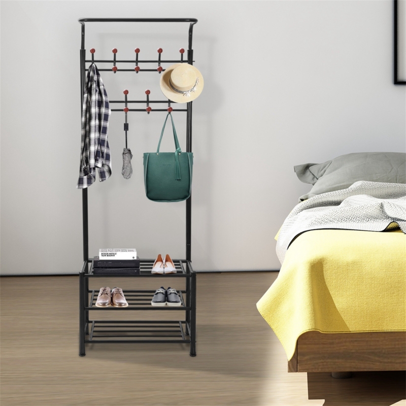 Khalilah Hall Tree 11.81'' Wide with Bench and Shoe Storage