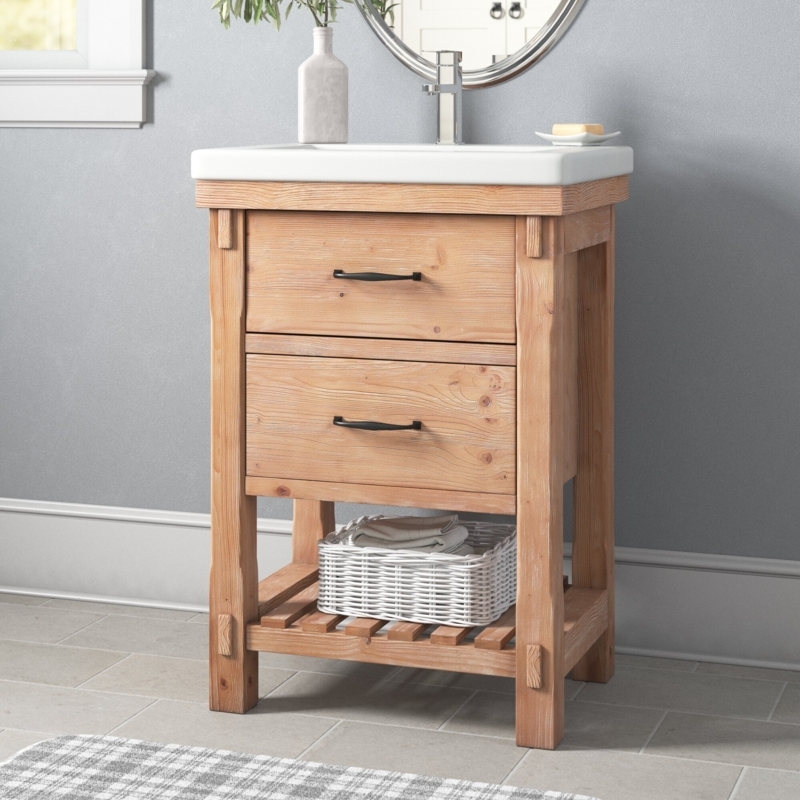 Kordell 24'' Single Bathroom Vanity with Ceramic Top