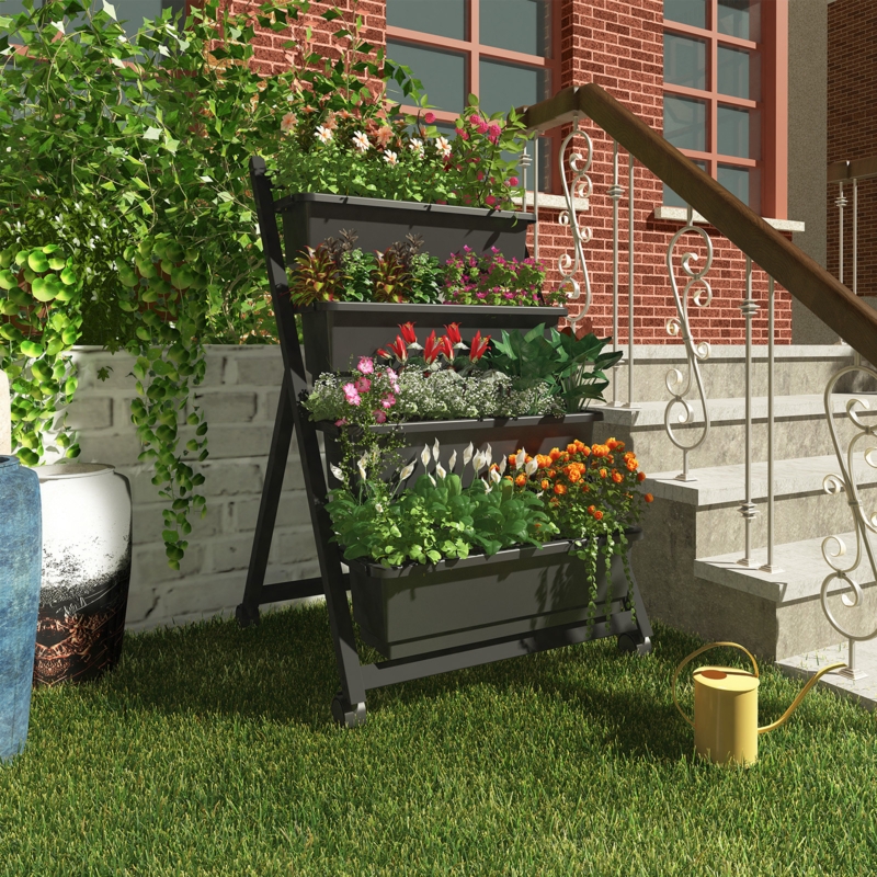 Kushmita 4-Tiers Vertical Raised Garden Planters