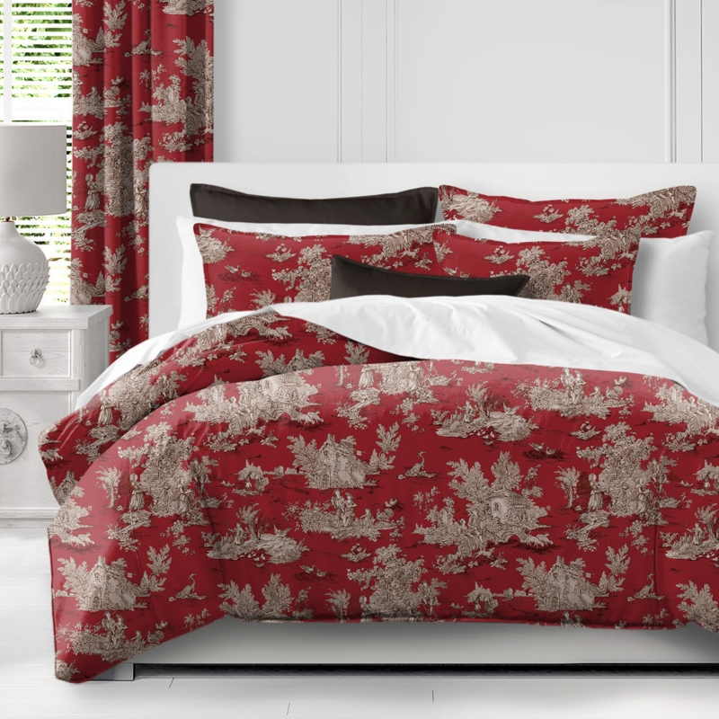 Lafayette Cotton Toile Coverlet Set