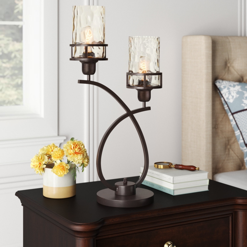 Amber Glass Lamp
