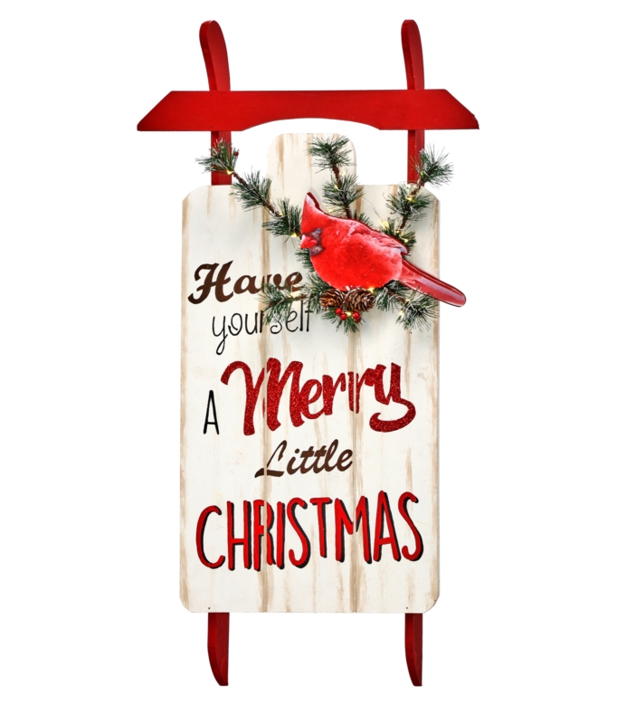 LED Merry Christmas Sleigh