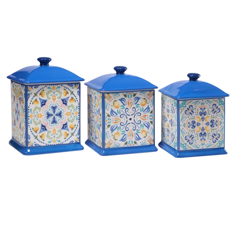 Lemonade Square Canister Set 3 Pc.