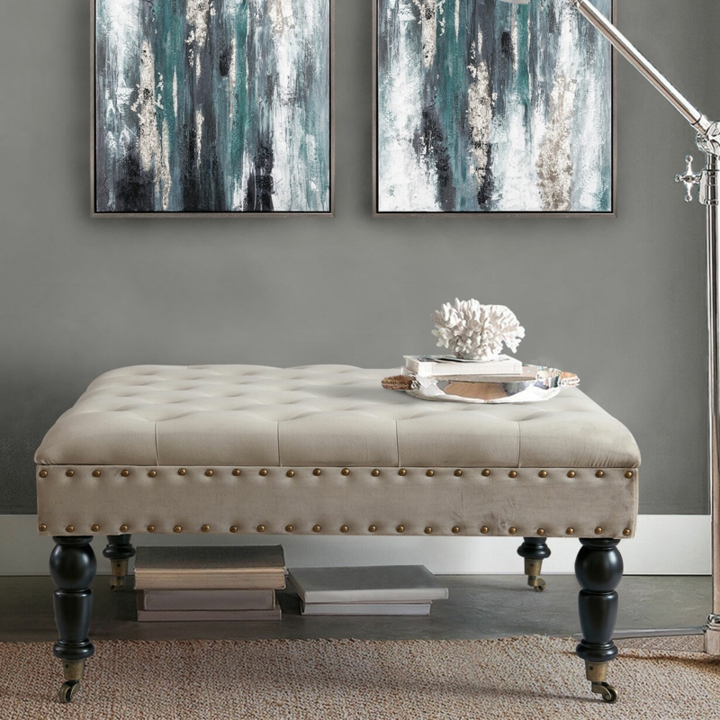 Leni Velvet Ottoman