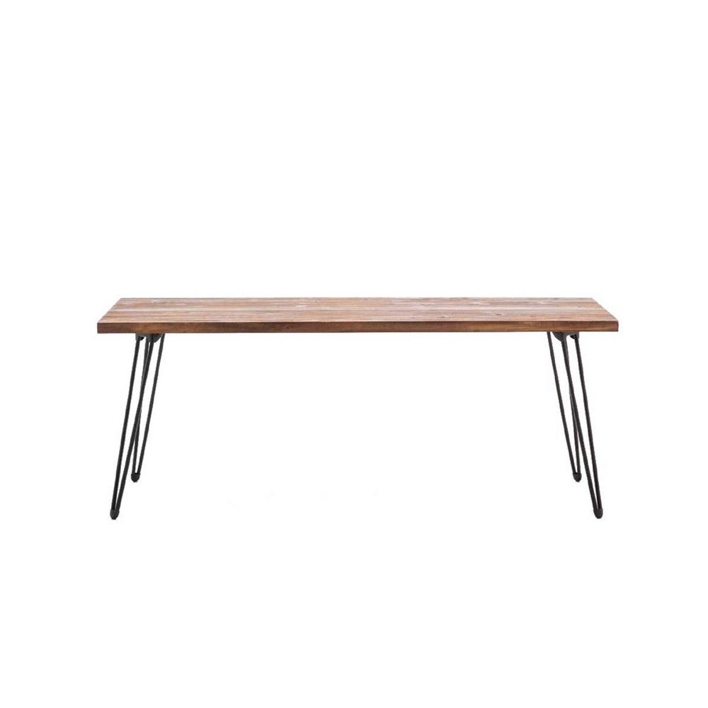 Leonardo Cocktail Table Weathered Fir & Black - Boraam
