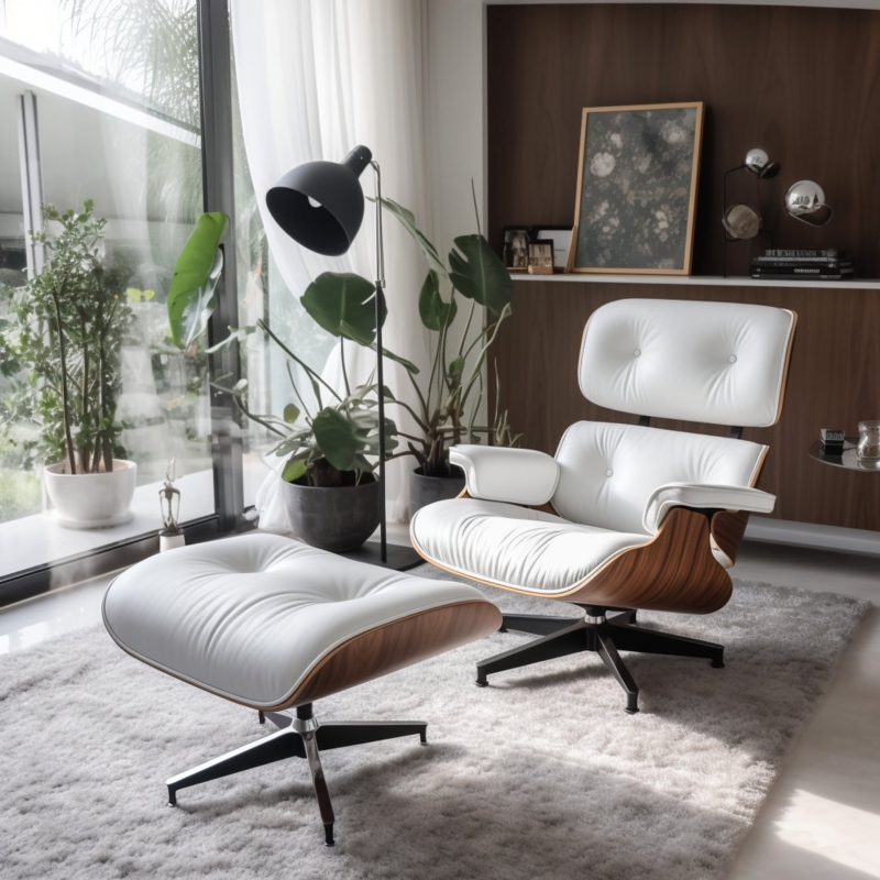 Lilliston Leather Swivel Accent Chair with Ottoman