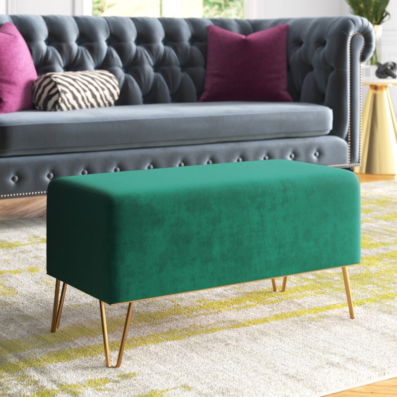 Luisanna Velvet Upholstered Bench