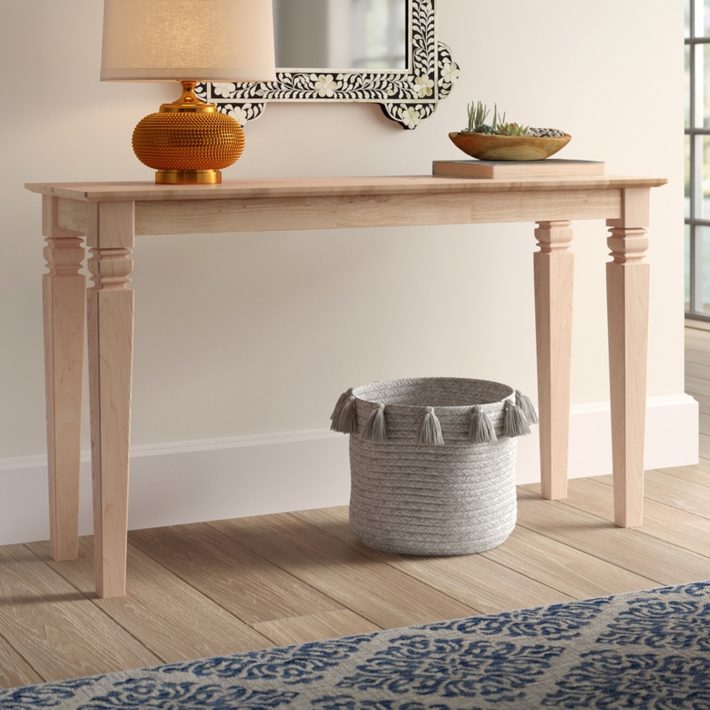 Lynn 52'' Unfinished Solid Wood Console Table