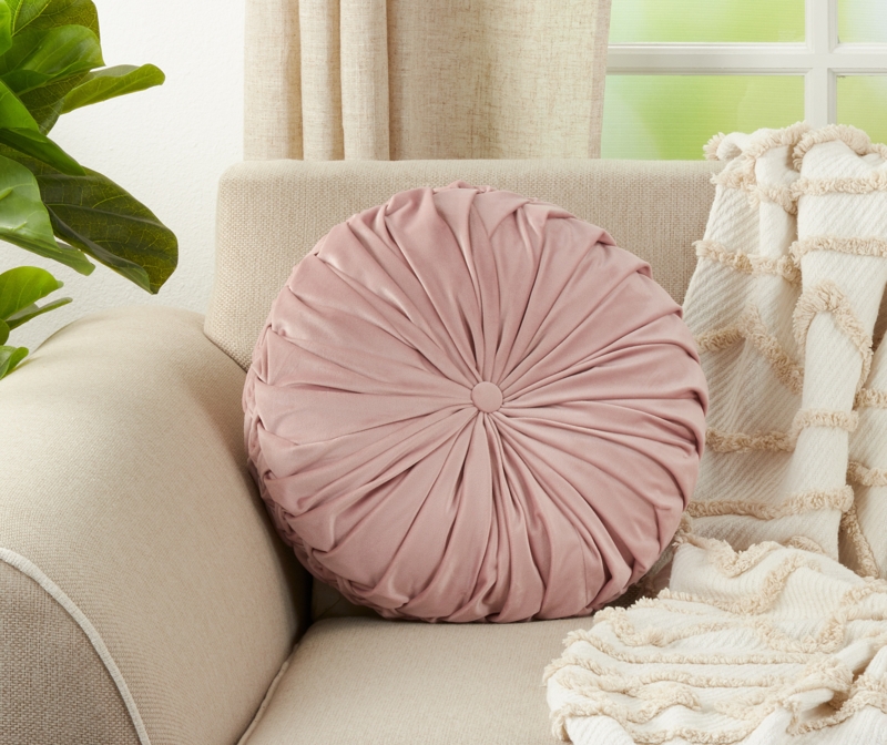 Madison Buttons Reversible Throw Pillow