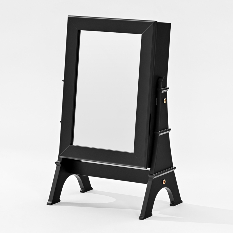 Manufactured Wood Jewelry Box + Mirror