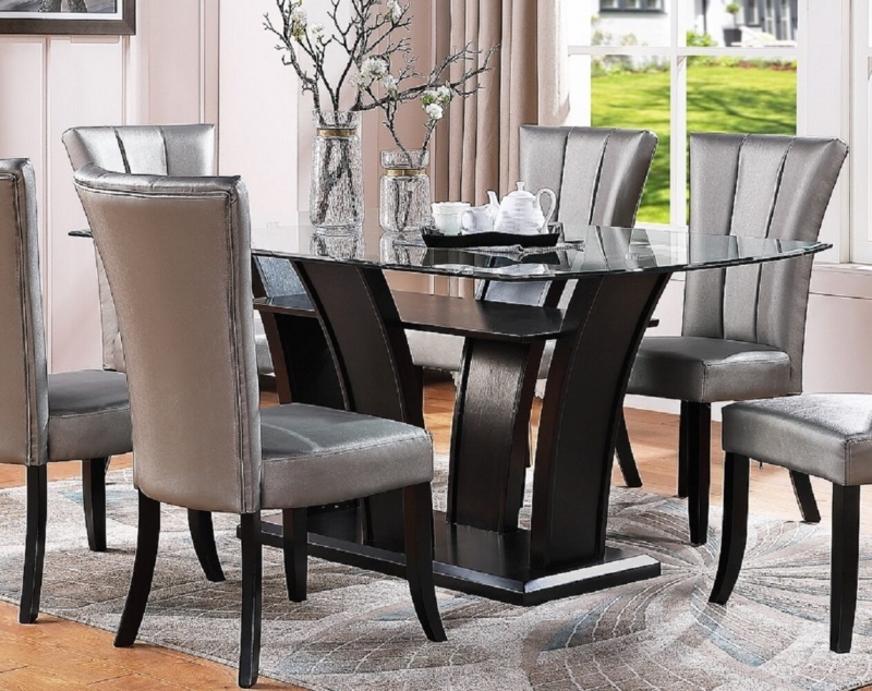 Mariela Oval Glass Top Dining Table