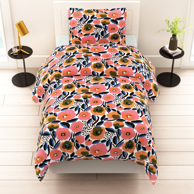 Marimekko Rosarium Cotton Pink Duvet Cover Set