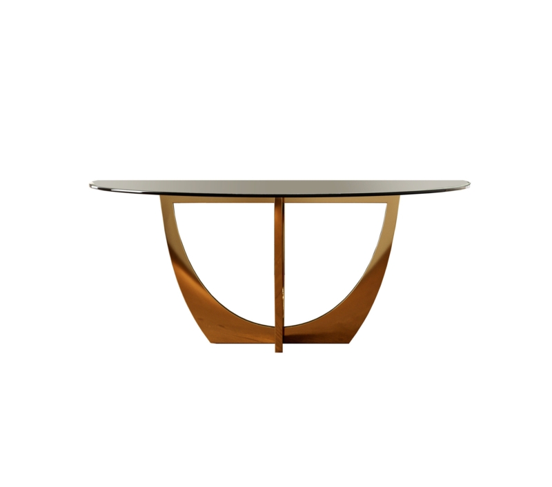Merbie Oval Glass Top Metal Base Dining Table