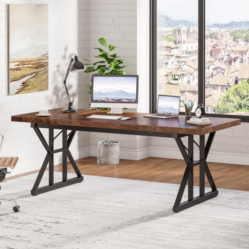 Metal Base Computer Desk